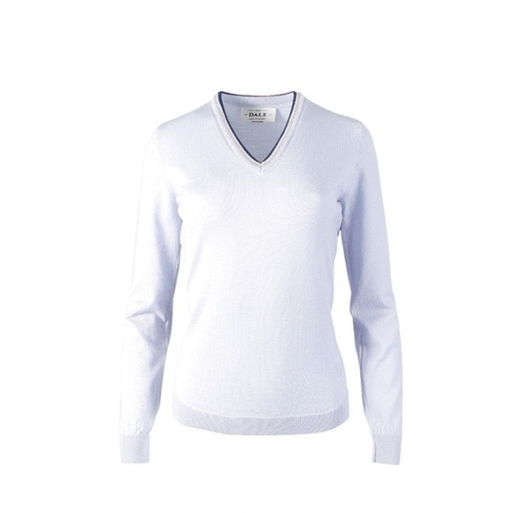 🆕 Dale of Norway Extra Fine Merino Wool Kristian V-Neck Sweater - Picture 2 of 9